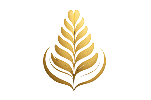 give me a luxury silhouette of a coffee rosette in hold